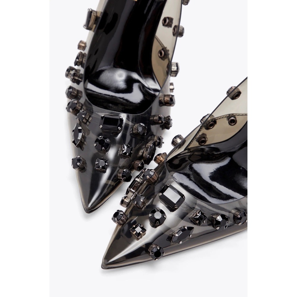 Good American Diamonds Forever Smoke Heel Shoes Sz 12 New W Box/Dust Bag RV $250 - Picture 5 of 8